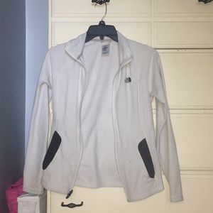 The North Face White Thin Fleece Jacket